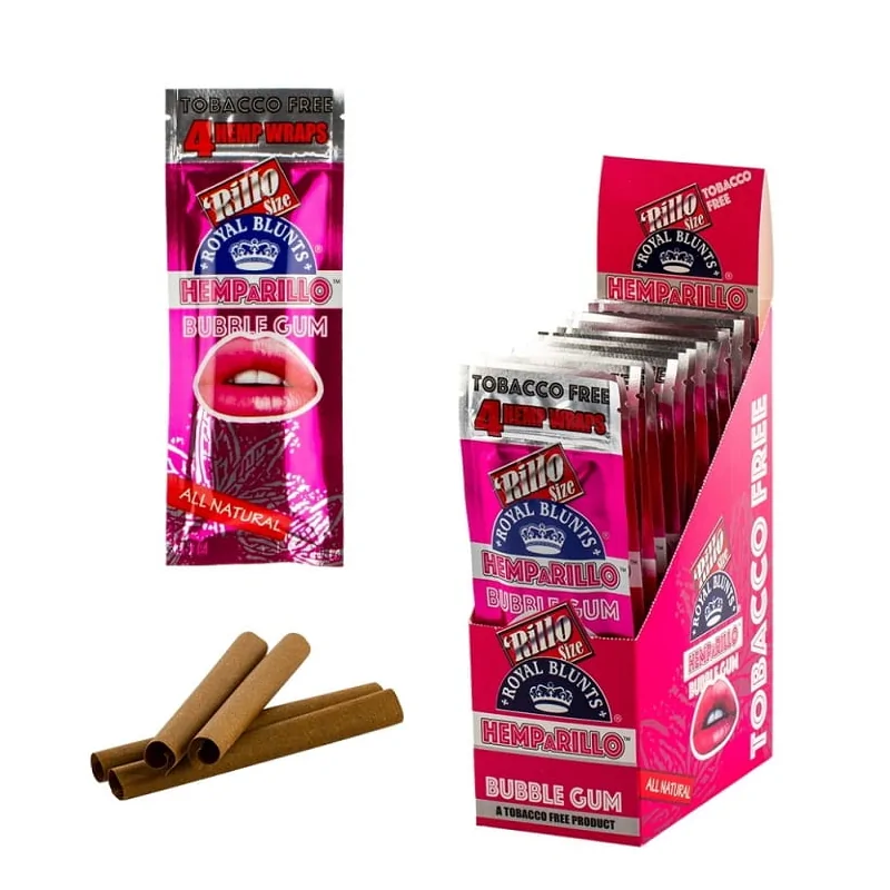 BOX - 15 x Bibułki Royal Blunt Hemparillo - Bubblegum