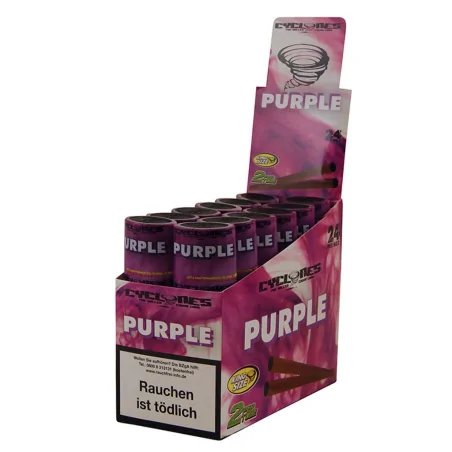 Cyclones Hemp Double Wraps Purple BOX 12x2