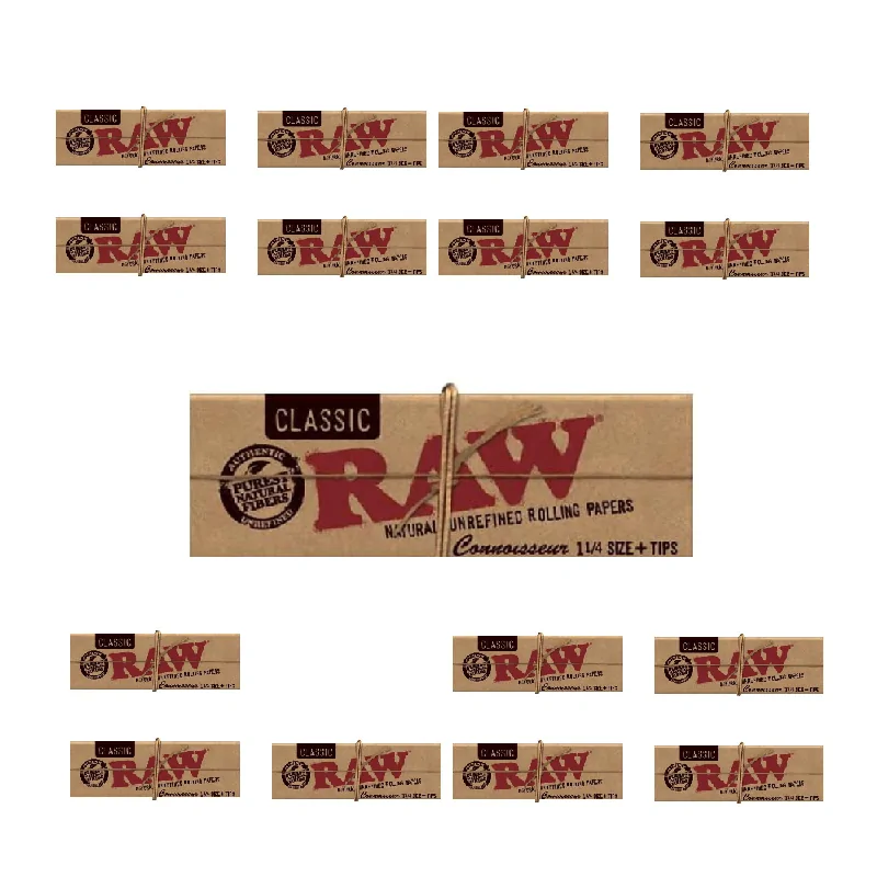 Zestaw RAW Classic Connoisseur 1 1/4 + filtry 16 x Bibulki RAW Classic Connoisseur 1 1/4 + filtry