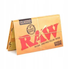 Bibułka RAW Classic Double Single Wide 25 x BOX