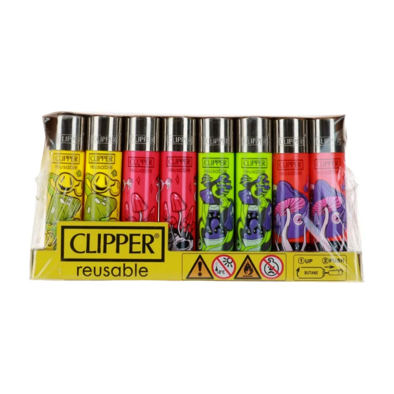 BOX - 48 x Zapalniczka Krzesiwowa Clipper Melting Psycho