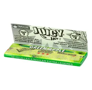 Bibułka Juicy Jay's 1 1/4 zielone jabłuszko