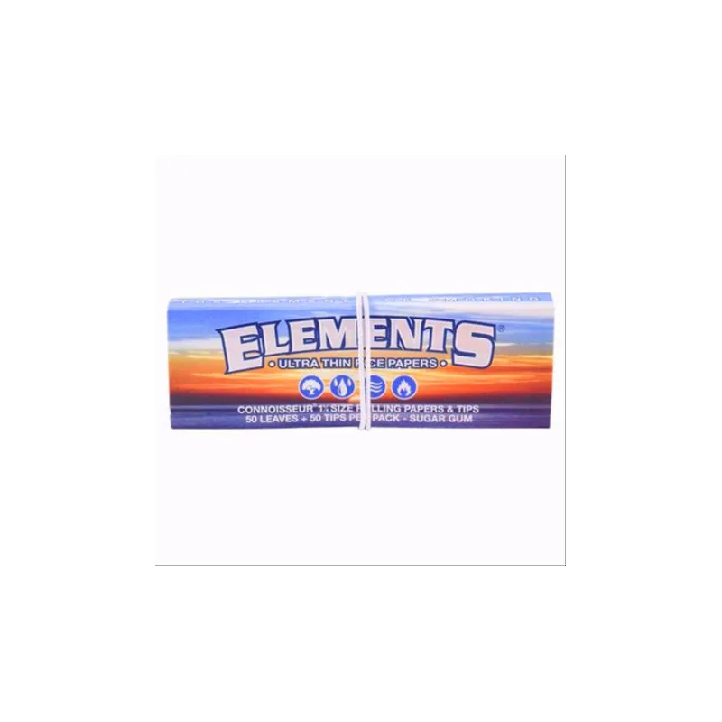 Bibułki Elements Connoisseur 1 1/4 + Tipy
