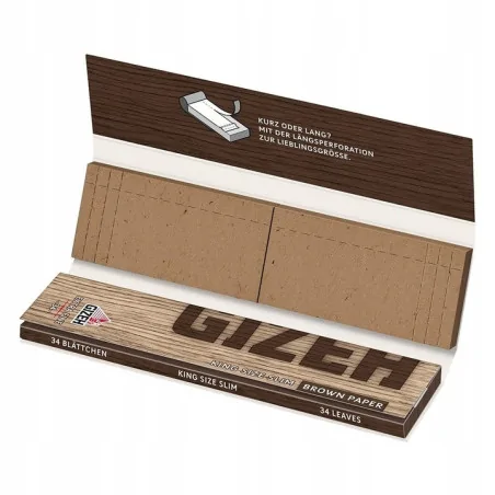 Gizeh Brown King Size Slim + filtry