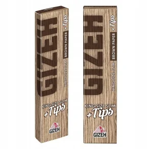 Bibułka Gizeh Brown King Size Slim + filtry