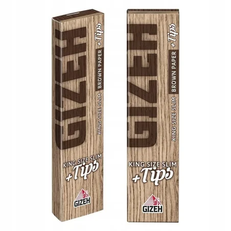 Bibułka Gizeh Brown King Size Slim + filtry