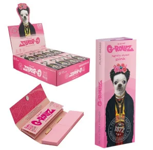Bibułki G-Rollz Pets Rock Frieda Pink 1 1/4 + Tips