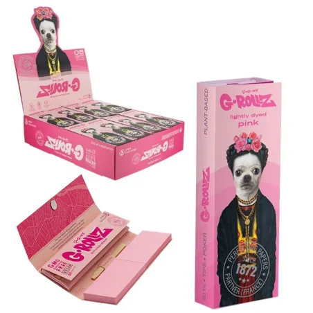 Bibułki G-Rollz Pets Rock Frieda Pink 1 1/4 + Tips
