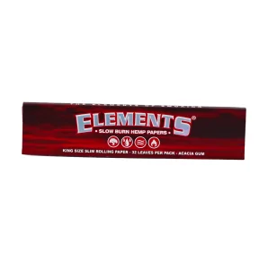 Elements Red King Size Slim bibułki długie