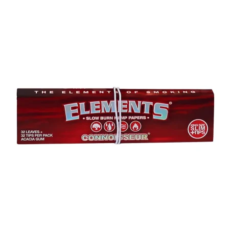Elements Red Connoisseur King Size Slim + TIPY