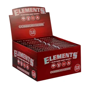 Bibułki Elements Red Connoisseur King Size Slim + TIPY