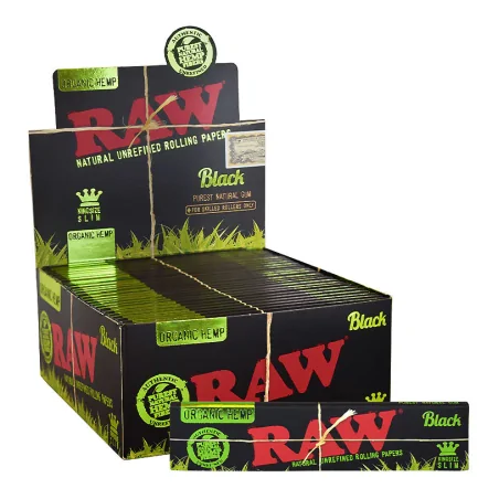 Bibułki RAW Black Organic King Size Slim