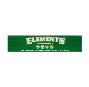 Elements Green King Size Slim bibułki długie