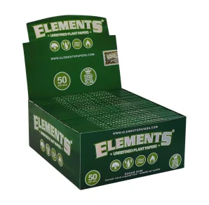 Elements Green King Size Slim bibułki długie