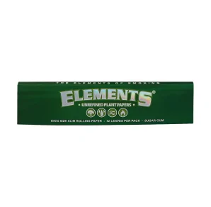 Elements Green King Size Slim bibułki długie