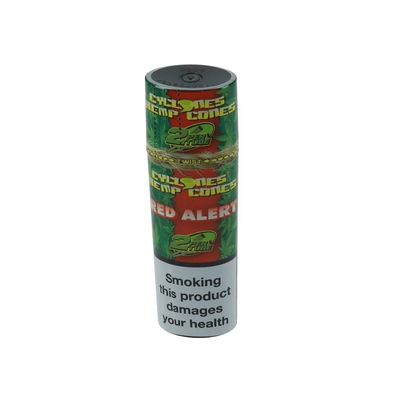 Bibułka Cyclones Blunty Cyclones Hemp Double Wraps Red Alert - 2 sztuki