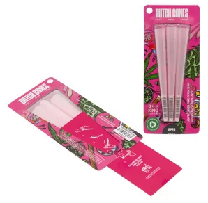Bibułki Skręcone Dutch Cones King Size Pink 3 szt.