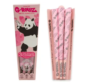 Bibulki skręcone G-Rollz Banksy Panda KS Pink 3szt
