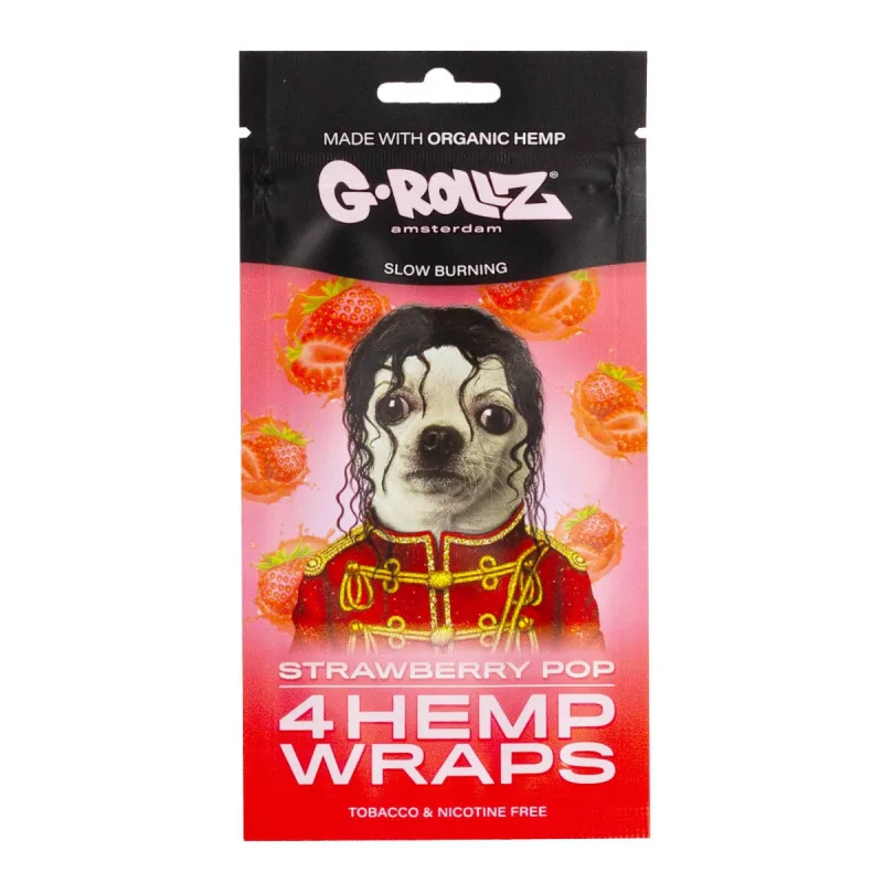 Wrapy Konopne G-Rollz Strawberry - 4 szt.