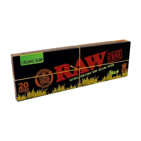 Skrecone bibulki RAW Black KS filtry organic 20szt