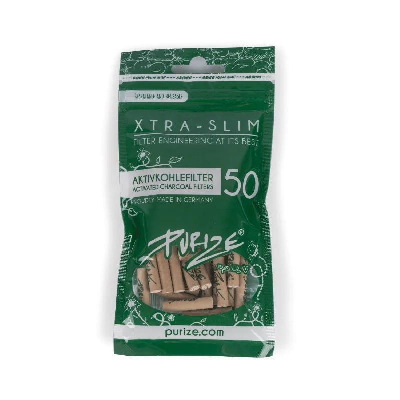 Filtry z Aktywnym Węglem Purize Xtra Slim 50 sztuk - Organic