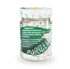Filtry Purize Xtra Slim - Słoik 100 sztuk - White