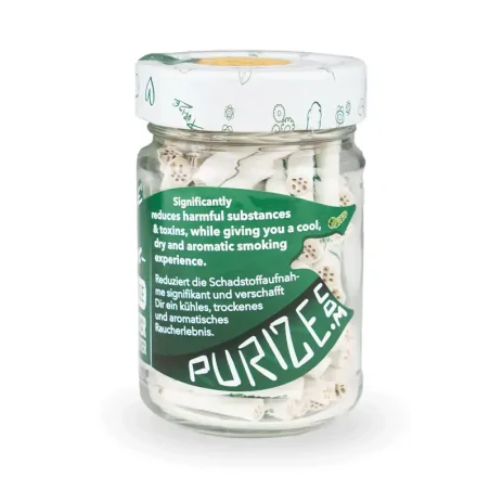 Filtry Purize Xtra Slim - Słoik 100 sztuk - White