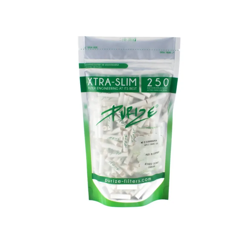 Filtry Purize Xtra Slim 250 sztuk - White