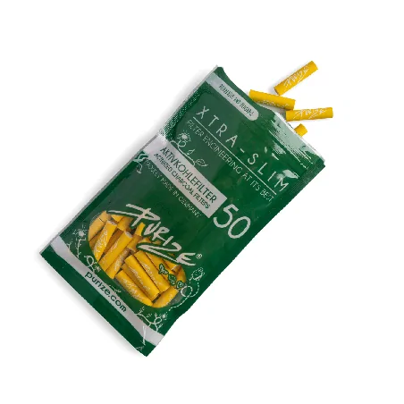 Filtry Purize Xtra Slim 50 sztuk - Yellow