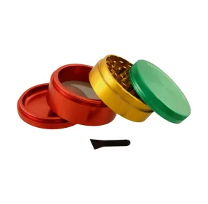 Młynek 4-częściowy HAMMERCRAFT z magnesem Rasta - 63 mm