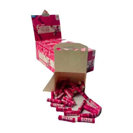 Filterki aktywne Gizeh Pink 6 mm 34 szt.