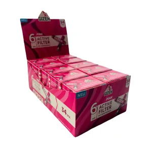 Filterki aktywne Gizeh Pink 6 mm 34 szt.