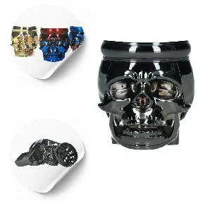 Młynek metalowo-akrylowy czaszka 4 części 83 mm MIX kolor