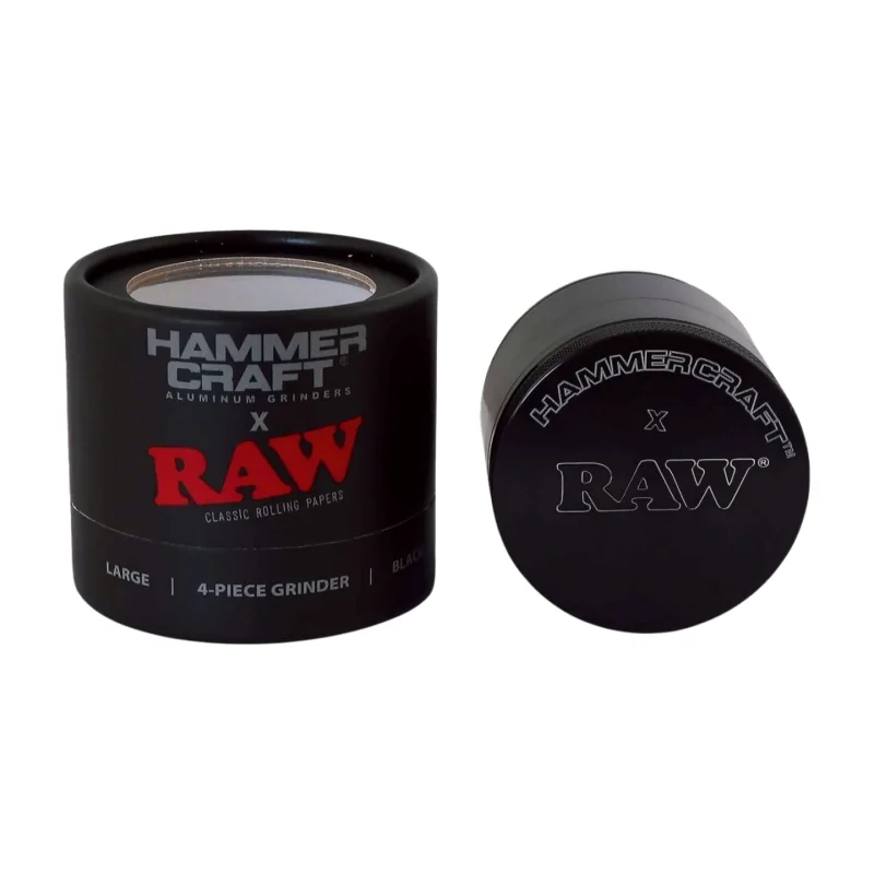 Młynek metalowy Hammercraft X RAW Black 4-części 61 mm
