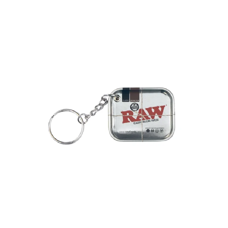 Breloczek mini tacka metalowa RAW 4,6x3,8 cm