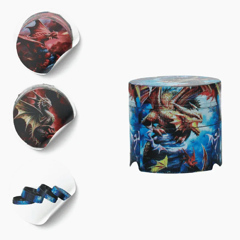 Młynek metalowy Dragon 4 części 40 mm MIX wzorów