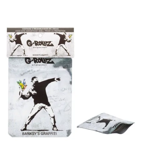 Torebka schowek Banksy Flower Thrower 65x85 mm 1 szt