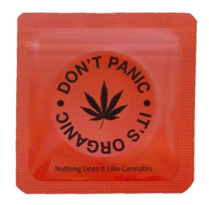 Torebka schowek Don't Panic 64x64 mm czerwona