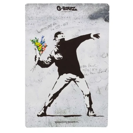 Woreczek strunowy G-Rollz Banksy's Flower Thrower nieprzepuszczający zapachu - 200 x 300 mm