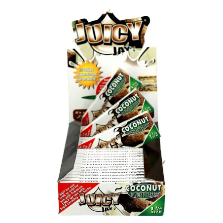 Bibulka Juicy Jay's 1 1/4 kokos BOX 24 szt