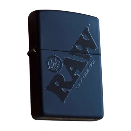 Zippo RAW Black z czarnym logo