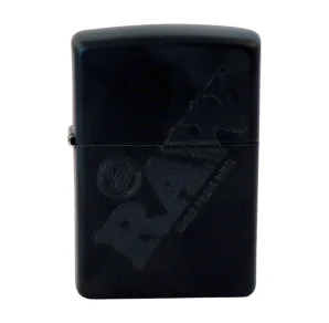 Zapalniczka benzynowa Zippo RAW Black czarne logo