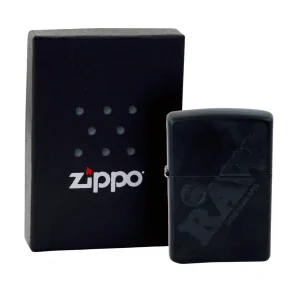 Zippo RAW Black z czarnym logo