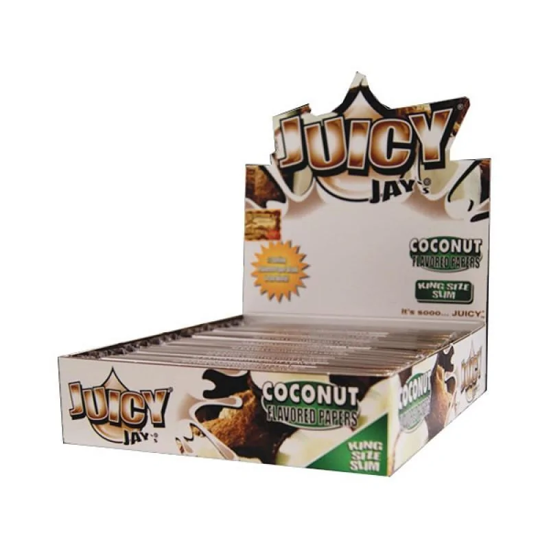 Bibułka Juicy Jay's Slim King Size Kokos BOX 24 szt