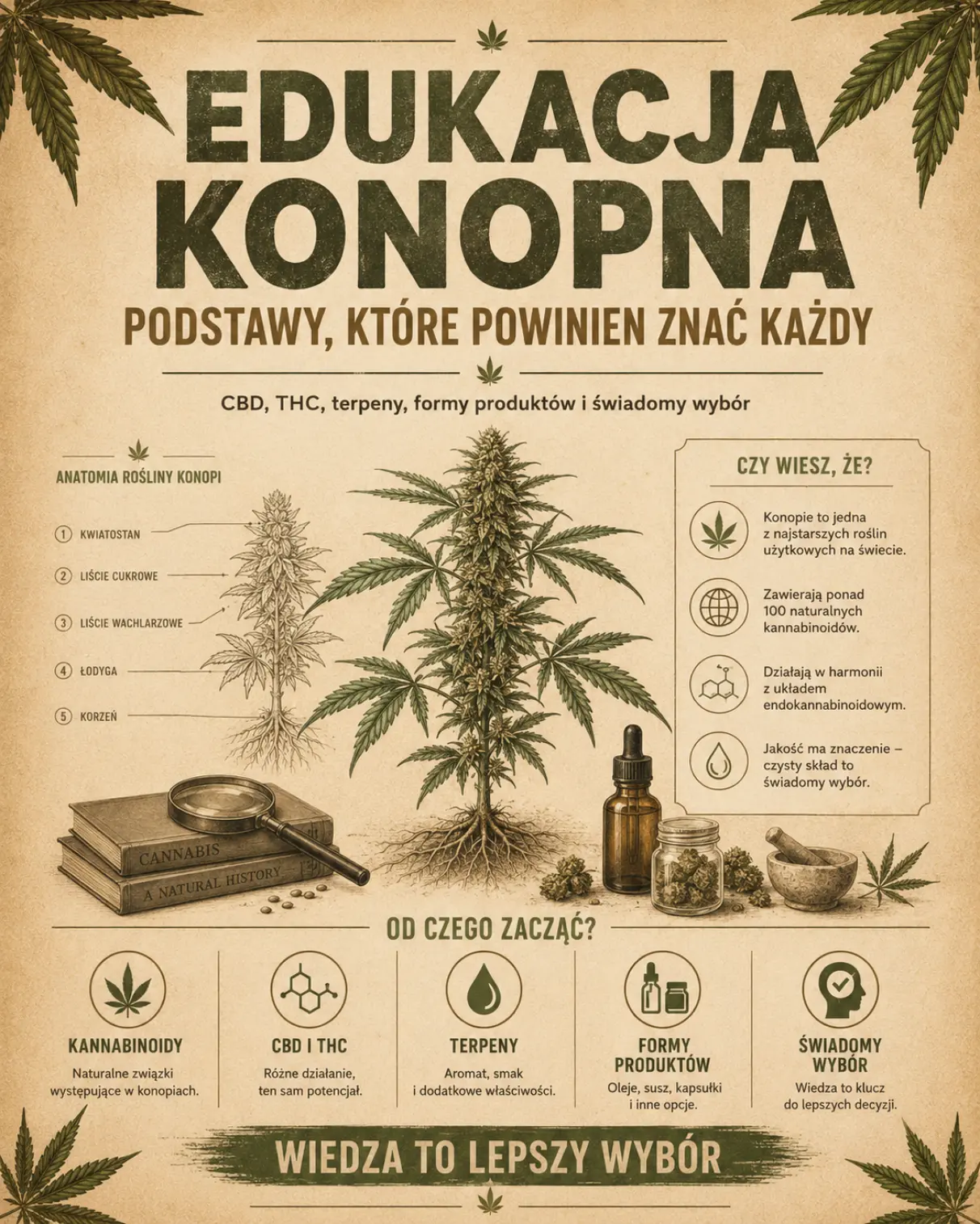 Edukacja konopna – podstawy, które powinien znać każdy
