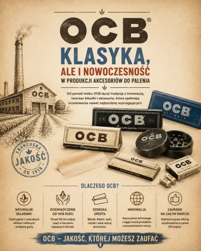 Marka OCB – klasyka, ale i nowoczesność w produkcji akcesoriów do palenia